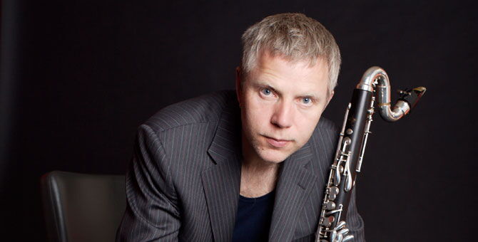Theo Nabicht with bass clarinet